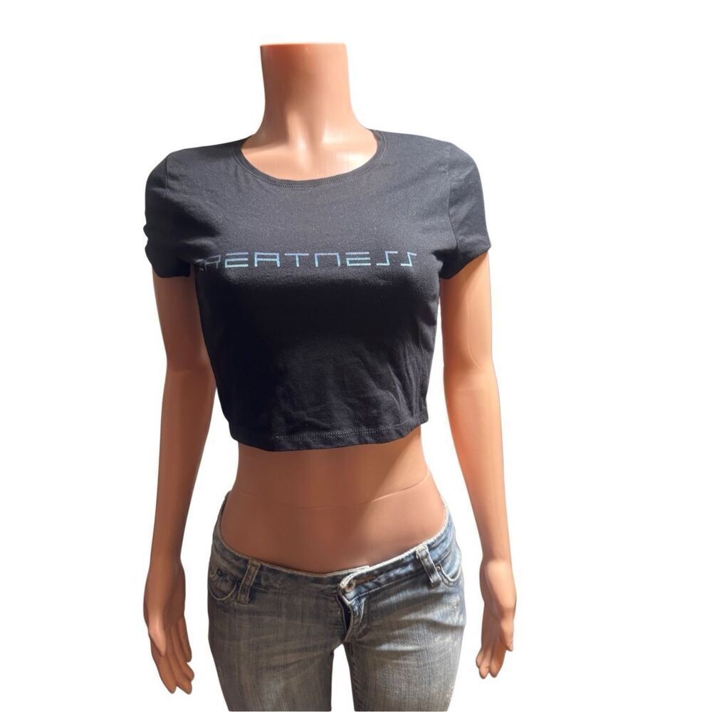 Bella canvas black crop short sleeve top ML